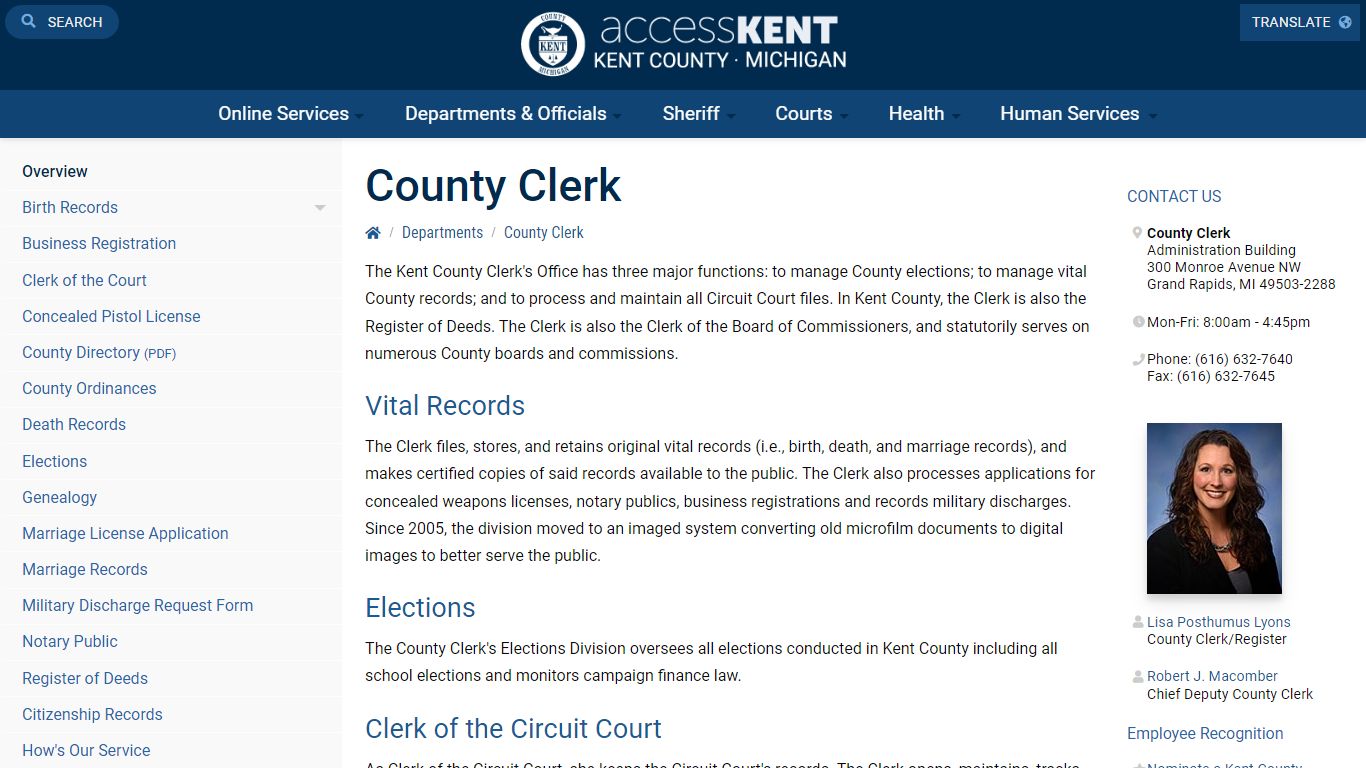 County Clerk - Kent County, Michigan